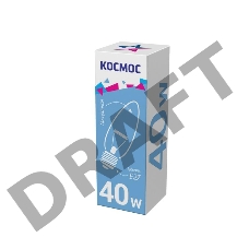 Лампа накаливания Свеча 40Вт E27 прозр. Космос LKsmSCnCL40E27v2