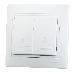 Выключатель LEZARD 701-0202-106  серия скр.проводки Мира проходной двойной белый