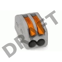 Клеммы,сжим Wago 222-412 Универсальная многоразовая 2-проводная клемма (0,08-2,5 (4) мм2) 50шт. (07-5152)