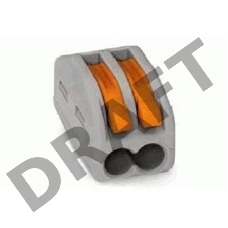 Клеммы,сжим Wago 222-412 Универсальная многоразовая 2-проводная клемма (0,08-2,5 (4) мм2) 50шт. (07-5152)