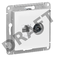 Механизм розетки 2-м ATLAS DESIGN комп. RJ45 кат.5E+TV бел. SchE ATN000189