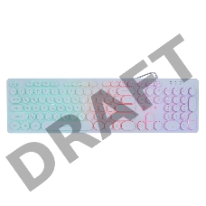 Клавиатура Oklick 420MRL white USB slim Multimedia LED [1091227]