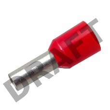 Наконечник штыревой втулочный изолированный F-12 мм 10 мм² (НШВи 10-12) красный REXANT