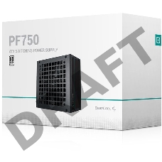 Блок питания Deepcool ATX 750W PF750 80 PLUS WHITE (20+4pin) APFC 120mm fan 6xSATA RTL