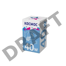 Лампа накаливания Шар 40Вт E27 прозр. Космос LKsmSSpCL40E27v2