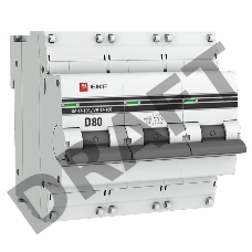 Выключатель автоматический модульный 3п D 80А 10кА ВА 47-100 PROxima EKF mcb47100-3-80D-pro