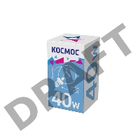 Лампа накаливания Шар 40Вт E14 прозр. Космос LKsmSSpCL40E14v2