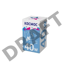 Лампа накаливания Шар 40Вт E14 прозр. Космос LKsmSSpCL40E14v2