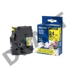 Наклейка ламинированная Brother TZe-651 (24 мм черн/желт, аналог TZ-651)