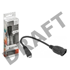 Кабель-переходник Defender microUSB (M) - USB (F)  /для подкл. устр. USB Flash, HDD, мыши, и и т.д./ поддерж. режим OTG.
