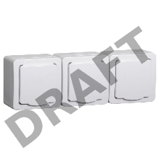 Розетка Iek ERMP32-K01-16-54-EC РСб23-3-ГПБб роз 3м с з/к о/у  IP54 (белый) ГЕРМЕС PLUS