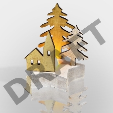 Деревянная фигурка с подсветкой 