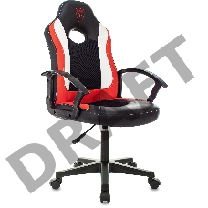 Кресло игровое Zombie 11LT черный/красный текстиль/эко.кожа крестовина пластик