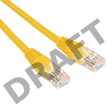 Патч-корд U/UTP, CAT 5e, RJ45-RJ45, 26AWG, ZH нг(А)-HF, желтый, 0, 5м  REXANT