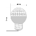 Лампа шар e27 9 LED  Ø50мм красная