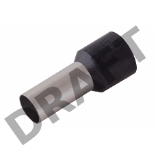 Наконечник штыревой втулочный изолированный F-16 мм 25 мм² (НШВи 25-16) черный  REXANT