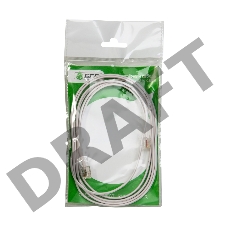 Телефонный шнур удлинитель для аппарата Greenconnect 4.0m GCR-TP6P4C-4.0m, 6P4C (джек 6p4c - jack 6p4c) белый