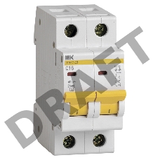 Выключатель автоматический модульный 2п C 16А 4.5кА ВА47-29 ИЭК MVA20-2-016-C