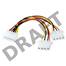 Разветвитель питания IDE-устройств Molex (IDE)  в 2*Molex (IDE), 15см Exegate