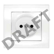 Розетка 1-м СП Бриллиант 16А IP20 защ. шторки без заземл. бел. Universal 7947595