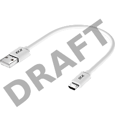 Кабель GCR 0.5m MicroUSB, белый, быстрая зарядка, 28/24 AWG, GCR-53230