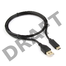 Кабель USB Cablexpert CCP-USB2-AMCM-1M, USB2.0 AM/ USB3.1 Type-C, 1м, пакет
