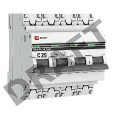 Выключатель автоматический модульный 4п C 25А 4.5кА ВА 47-63 PROxima EKF mcb4763-4-25C-pro