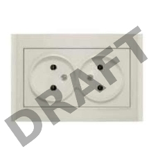 Розетка 2-м СП Бриллиант 16А IP20 без заземл. сл. кость Universal 7948738