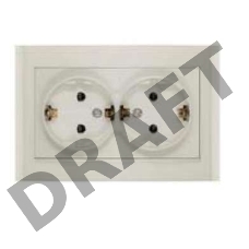 Розетка 2-м СП Бриллиант с заземл. сл. кость UNIVersal 7948752