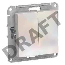 Механизм выключателя 2-кл. ATLAS DESIGN (сх.5) 10АХ жемчуг SchE ATN000451