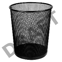 Корзина для бумаг Deli E9189 круглая 16л. мет.сетка черный