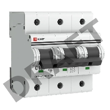 Выключатель автоматический модульный 3п C 100А 15кА ВА 47-125 EKF mcb47125-3-100C