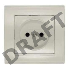 Розетка 1-м СП Бриллиант 16А IP20 защ. шторки без заземл. сл. кость Universal 7948813