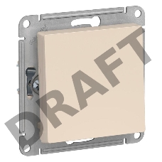 ВЫКЛЮЧАТЕЛЬ 1-клавишный, сх.1, 10АХ, механизм, БЕЖЕВЫЙ