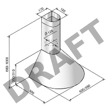 Вытяжка каминная Elikor Эпсилон 50П-430-П3Л белый/золотистый управление: ползунковое (1 мотор)