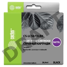 Картридж струйный Cactus CS-LC567XLBK черный для Brother MFC-J2510 (28,4ml)