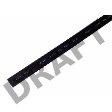 Термоусаживаемая трубка REXANT 10,0/5,0 мм, черная, упаковка 50 шт. по 1 м