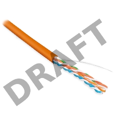 Кабель информационный Hyperline UUTP4-C5E-S24-IN-LSZH-OR-100 кат.5E U/UTP 4X2X24AWG LSZH внутренний 100м оранжевый