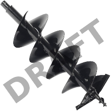 Шнек PATRIOT двухзаходный D 250B для грунта к бензобуру со сменными ножами, диаметр 250мм 742004457