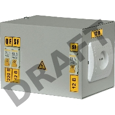 Ящик с понижающим трансформатором ЯТП 0.25 220/24B (2 авт. выкл.) ИЭК MTT12-024-0250