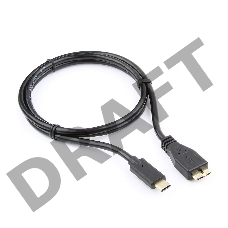Кабель Cablexpert CCP-USB3-mBMCM-1M USB3.0 microBM/USB3.1TypeC, 1м, 