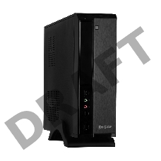 Корпус MiniITX Exegate MI-207 Black, miniITX/mATX, <без БП>, 2*USB, Audio    