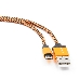 Кабель Gembird  USB 2.0 Cablexpert CC-mUSB2oe1m, AM/microBM 5P, 1м, нейлоновая оплетка, алюминиевые разъемы, оранжевый, пакет