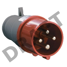 Вилка эл. каб. 16А 3P+PE 380В IP44 ССИ-014 ИЭК PSR02-016-4