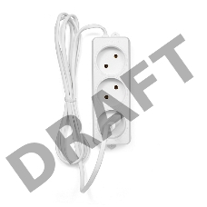 Сетевые фильтры Gembird Удлинитель Гарнизон EL-E3-W-2, 3 розетки  допустимый ток 6А, длина 2м.