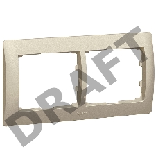 Рамка 2 поста, titanium, гор. G.Life 