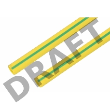 Трубка термоусадочная 25.0/12.5 1м жел./зел. Rexant 22-5007