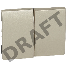 Лиц. панель для двойного выкл., titanium G.Life 