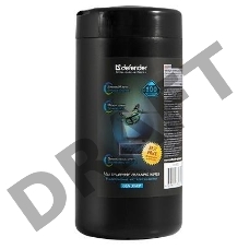Чистящие салфетки Defender для экранов всех типов / нетканый материал / антистатик / туба /100 шт/ Россия.