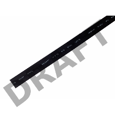 Термоусаживаемая трубка REXANT 9,0/4,5 мм, черная, упаковка 50 шт. по 1 м